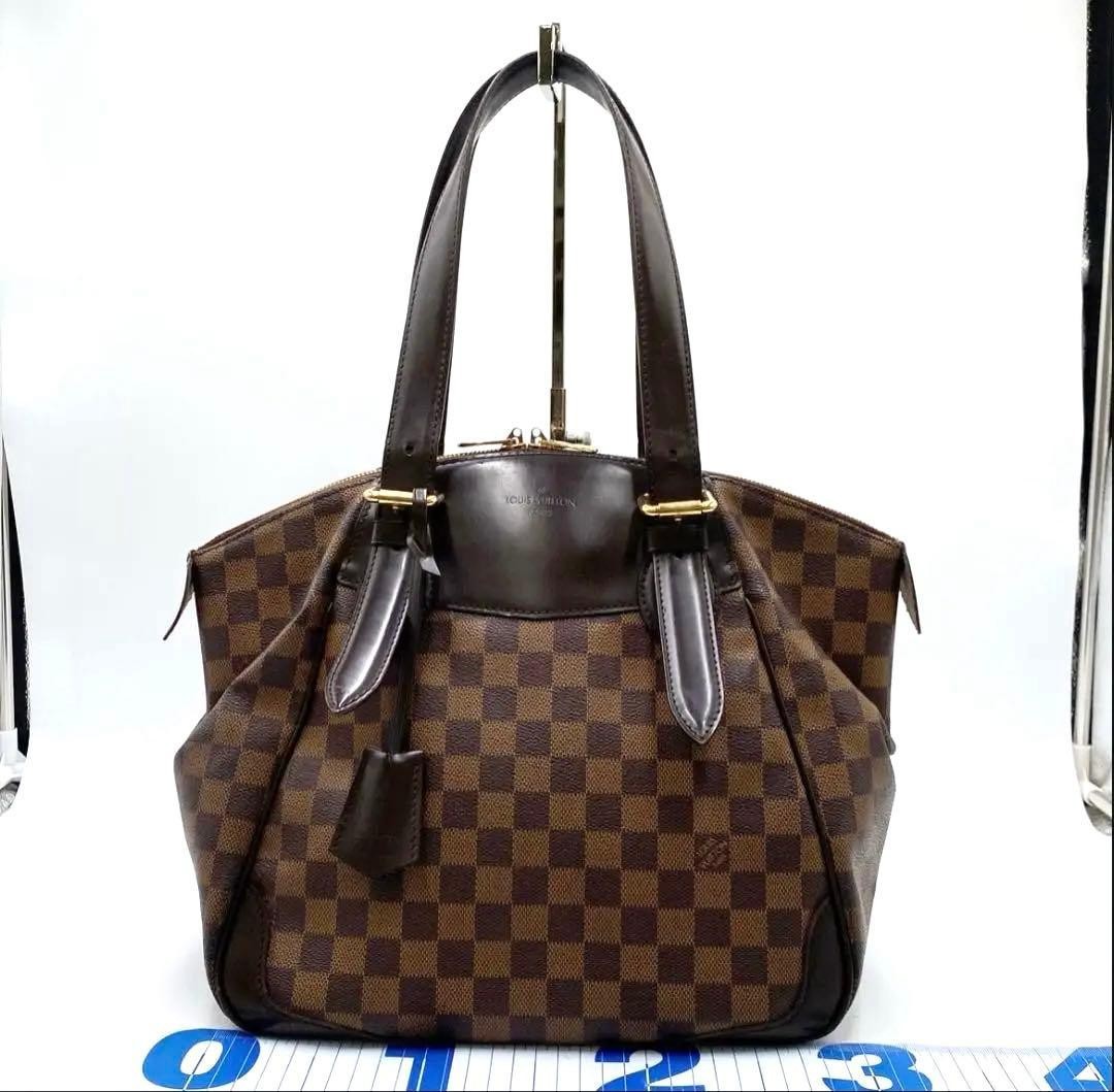 Auth Louis Vuitton Verona MM Tote Bag Damier Ebene Handbag N41118 DU3193