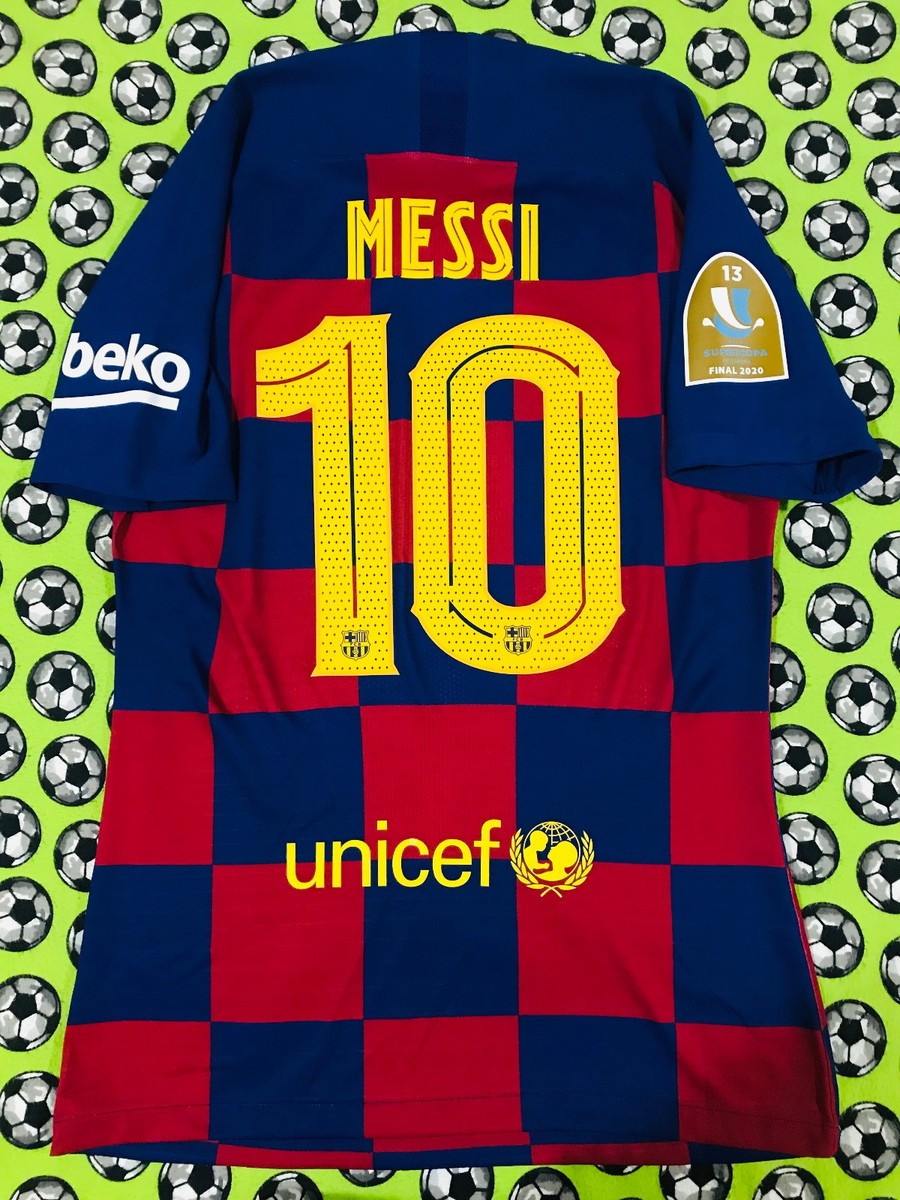 【希少】vaporknit Barcelona Messi size:M NEW Nike VAPORKNIT FC Barcelona Soccer Jersey Spain Supercup