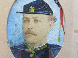 hand colored officer albumen photograph