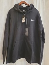 Nike Club Fleece Hoodie Full Zip Men's XL NWT Black Standard Fit