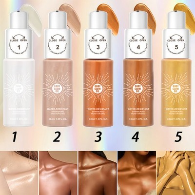 5Pcs Shiny Liquid Highlighter Multi-purpose Liquid High Gloss For Face & Body