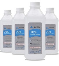 4 Bottles Swan 70 Isopropyl Alcohol, 16-oz. Free Shipping SPECIAL