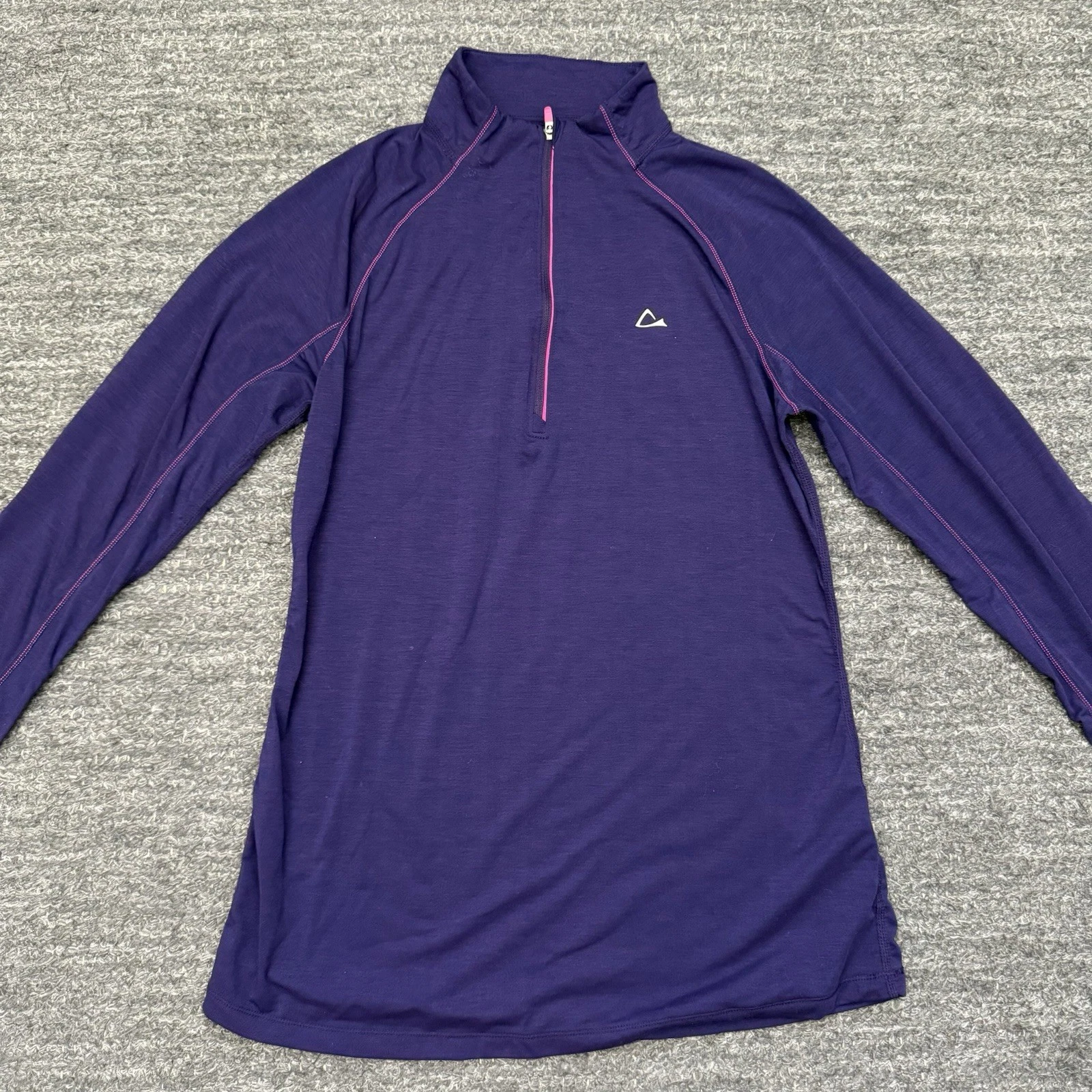 Paradox Merino Blend Women Small Purple Wool Pullover 1/4 Zip Dri Release Hike