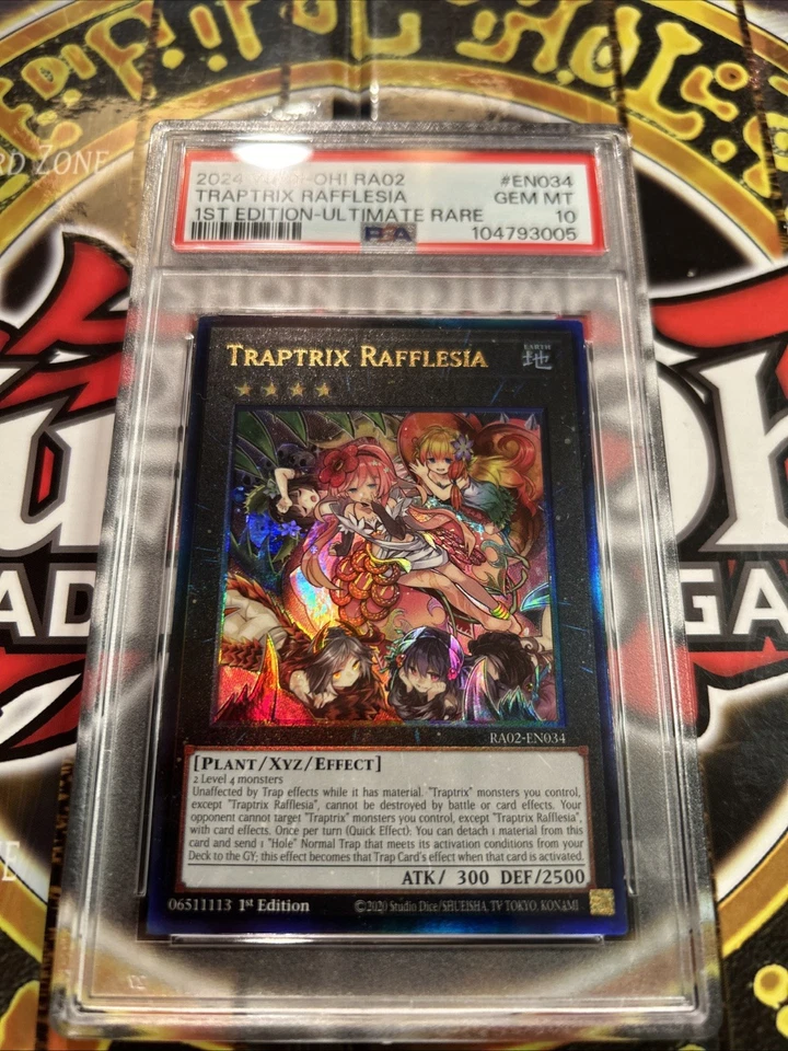 YuGiOh TRAPTRIX RAFFLESIA RA02-EN034🔥PSA 10 GEM🔥1st EDITION-2024 ULTIMATE RARE - Image 3 of 4