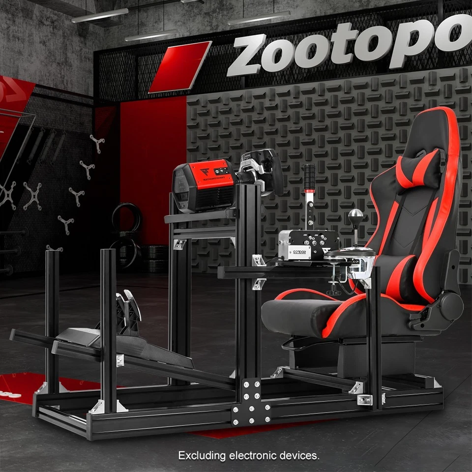 Zootopo 4080 Adjustable Aluminum Sim Racing Cockpit Stand Fit For Logitech MOZA - image 1 of 1