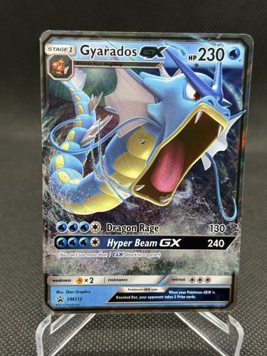 2019 Pokemon Sun & Moon Gyarados GX SM212 Black Star Promo Ultra Rare Holo