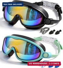 Kids Swimming Goggles 2 Pack, Anti Fog UV Swim Goggles for Boys Girls, No Leak P