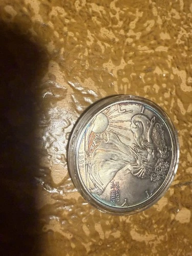 1997 American Silver Eagle Fine Silver Dollar Coin-Uncirculated Ungraded