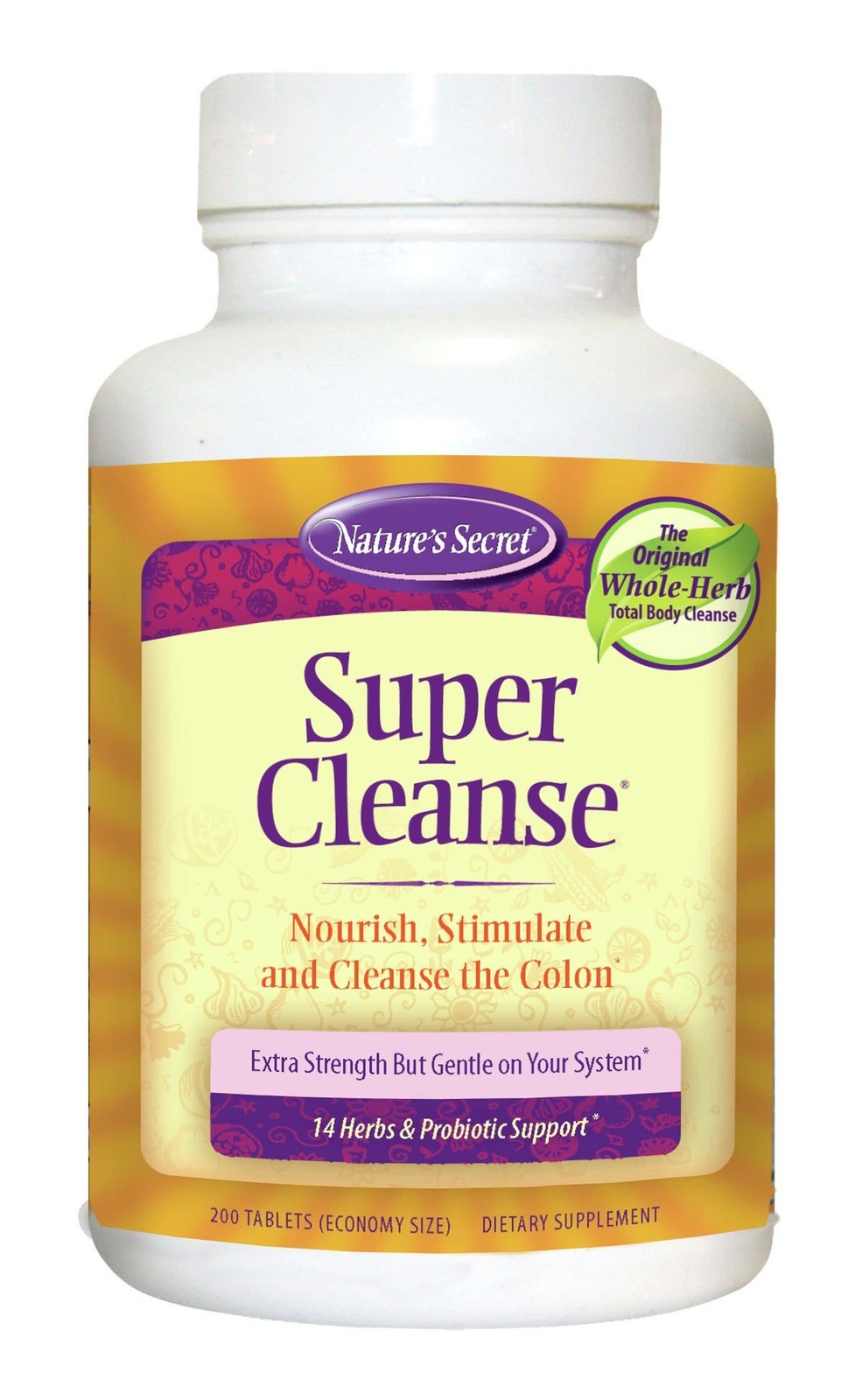 Natures Secret Super Cleanse - 200 таблеток для очищения толстой кишки
