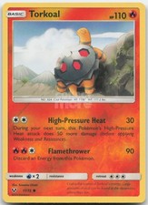 Torkoal 11/73 Reverse Holo Shining Legends Pokemon Card LP