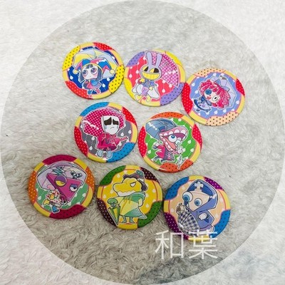 The Amazing Digital Circus Rainy Day Can Badge 8pcs Set Pomni Jax Caine Official