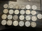 Lot of (25) Canadian Quarters. Canada 25 cents. 80% silver.