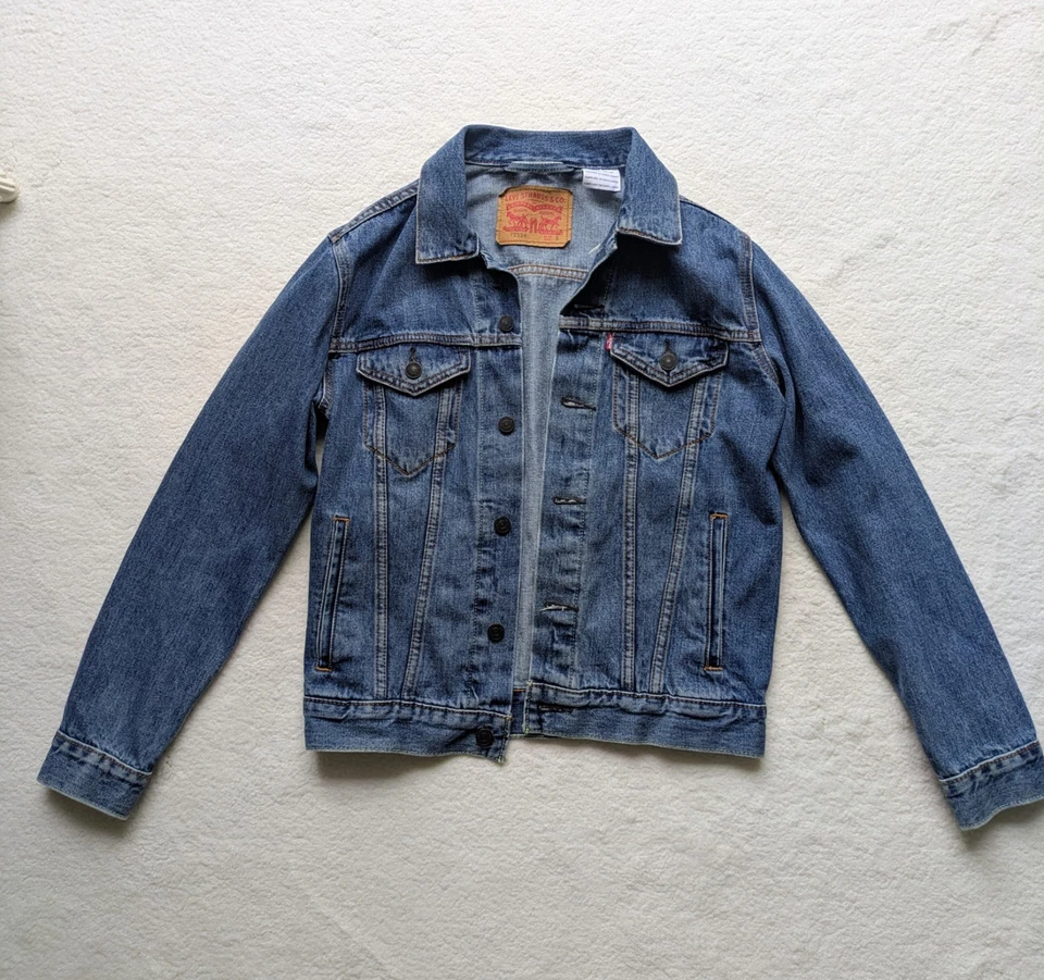 Levi's Trucker Blue Denim Jacket Cotton Size S, photo 3 of 5