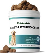 Dog Allergy Chews, Dogs Allergy Relief Chews Coat Supplement for Paw Licking