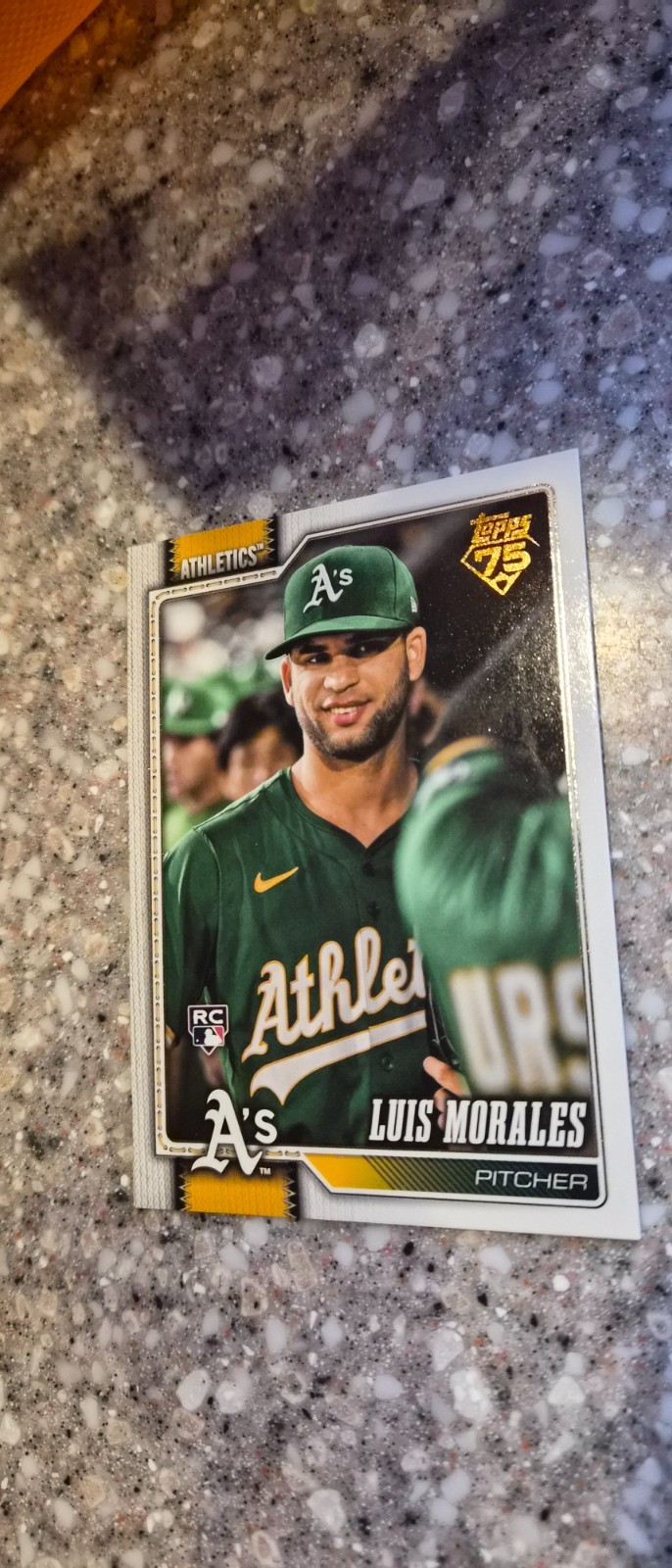 2026 Topps Series One Luis Morales OAK As #259 Golden Mirror Variation Rookie
