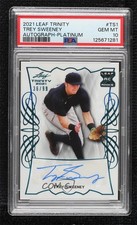 2021 Leaf Trinity Platinum 36/99 Trey Sweeney #BA-TS1 PSA 10 GEM MT Auto 8d2