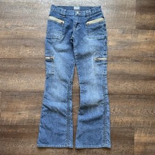 Vintage Y2K Womens 28" No Boundaries Grunge Cyber Mall Emo Core Flared Jeans