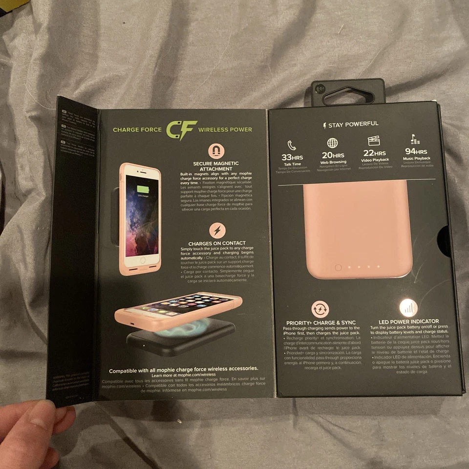 NIB Mophie Juice Pack Air iphone 7 plus Wireless 33 Hrs Battery Protective Case - Image 3 of 4