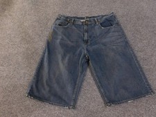 Sean John Jeans Shorts Mens 38 Blue Denim Baggy Loose Y2K Embroidered Hip Hop