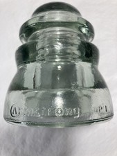 Armstrong DP1 Clear Glass Electric Pole Insulator Made in USA 13 68 4.25”x3.5”