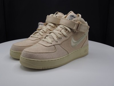 Stussy x Nike Air Force 1 Mid ''Fossil'' DJ7841-200 Men's size 11 US