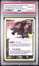 2021 POKEMON CELEBRATIONS CLASSIC COLL #17 UMBREON-GOLD STAR PSA 10
