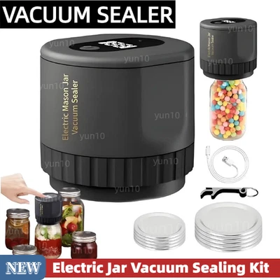 Mason Genie Vacuum Sealer 80kPa Mason Jar Vacuum Sealer USB Charge Electric New