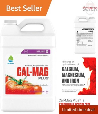 Cal-Mag Plus Liquid Plant Supplement 1 Gallon Calcium Magnesium Iron for Growth