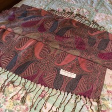 Traditional Indian Reversible Fine Wool/Pashmina Shawl Scarf Wrap Ethnic