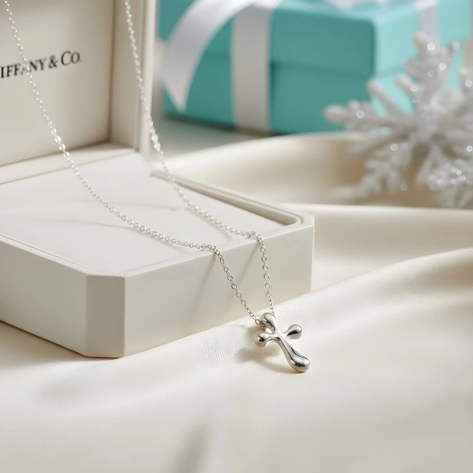 Tiffany & Co. Elsa Peretti Cross 16" Necklace ✨️US SELLER✨️NEW Authenticity Cert - Image 2 of 4