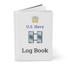 US Navy Officer Lieutenant LT Log Book Emblem Journal