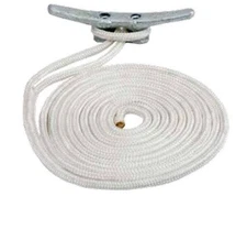 SEA DOG 302110020WH-1 DOUBLE BRAIDED NYLON DOCK LINE