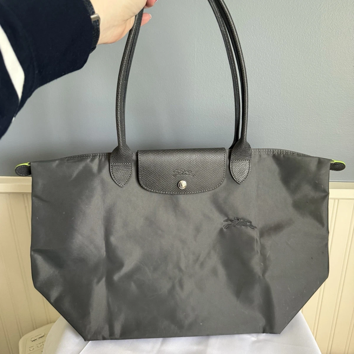 Longchamp Le Pliage Tote Gray Bags & Handbags for Women for sale