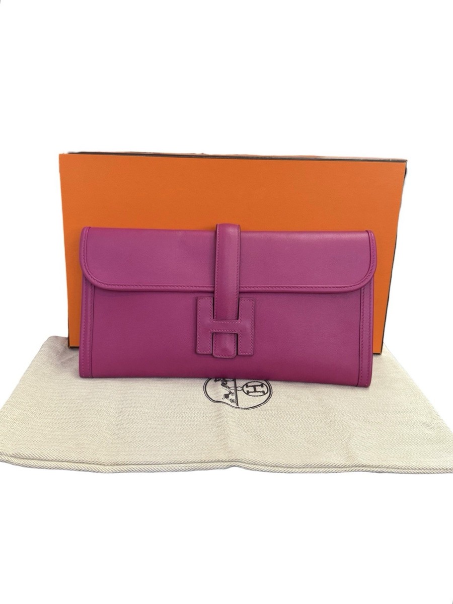 HERMES Jige Elan Size 29 Swift Leather Magnolia With Box, Dustbag