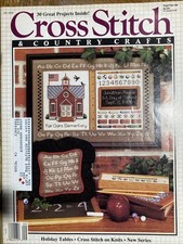 Vintage Cross Stitch  Country Crafts Magazine Sep/Oct 1986 Great Projects