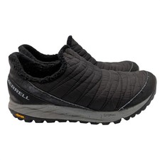 Merrell Encore Ice 4 Womens 11 Black Quilted Suede Vibram Slip On Shoes J066950