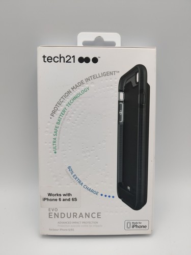 TECH 21 EVO ENDURANCE LITHUM BATTERY AND CASE BLACK COLOR FOR IPHONE 6 Or 6S
