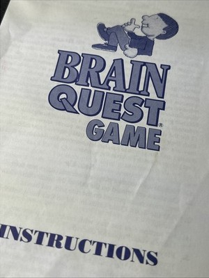 Brain Quest Instructions Rule Booklet University Games Replacement