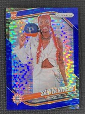 2025 Panini WNBA Prizm #150 Saniya Rivers RC Blue Pulsar Variant Exclusive #/199