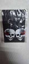 Sugar Skull Earrings Gothic Halloween Dangle Jewelry Day of the Dead Floral New