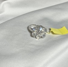 Rainbow Moonstone Flower Ring. Size: 7, 925 Sterling Silver.