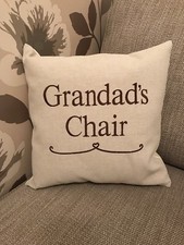 Laura Ashley Austen Personalised Grandads Chair Cushion Cover Embroidered