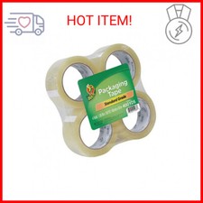 Duck Brand Standard Packaging Tape Refills - 4 Extra Long Rolls of Clear Packing