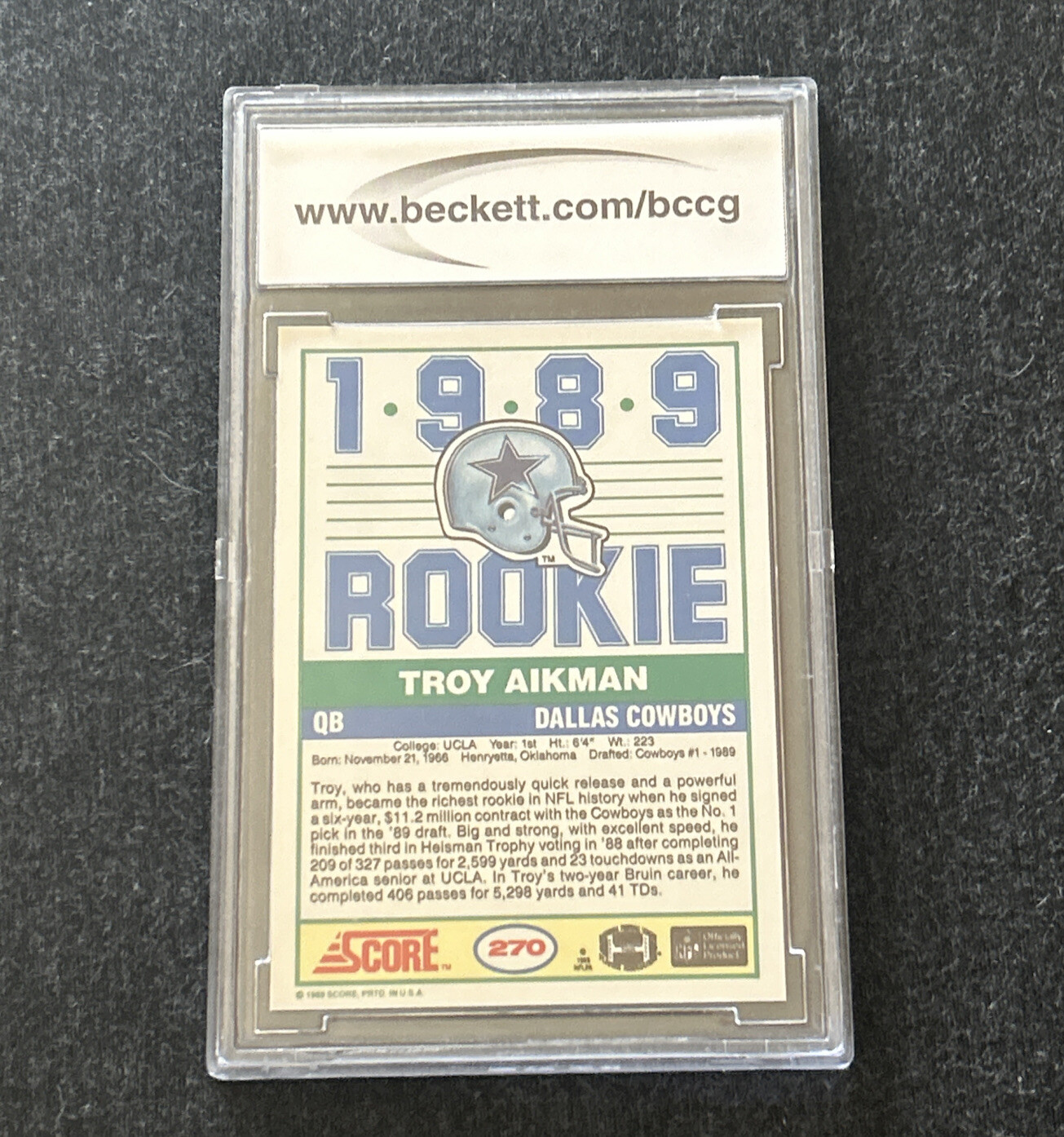 お値下げ可　PSA鑑定　1989年　TROY AIKMAN ルーキーカード 1989 Pro Set Troy Aikman | PSA CardFacts®