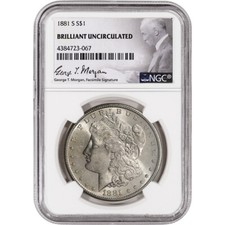 1881-S US Morgan Silver Dollar $1 - NGC Brilliant Uncirculated