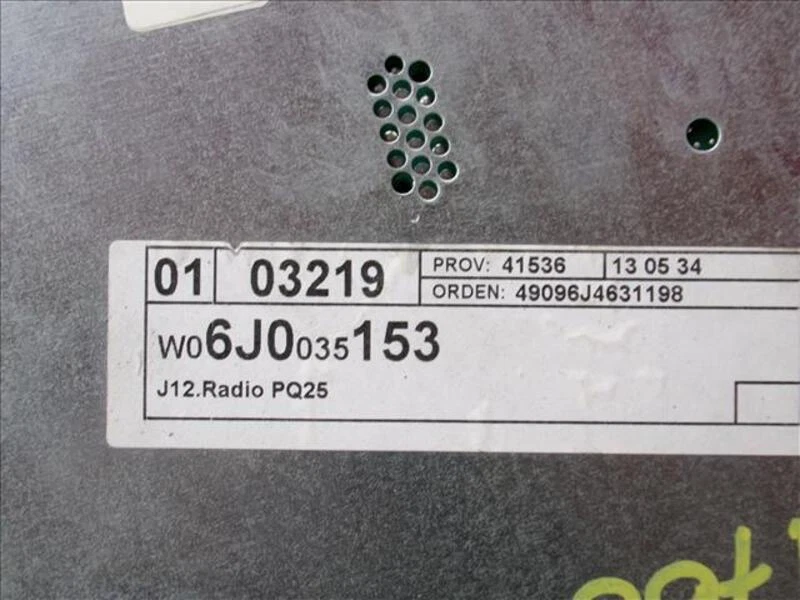 W06J0035153 radio para SEAT IBIZA 1.4 G MODELO 6J 2008-2012 2010 82035 - Imagen 3 de 4