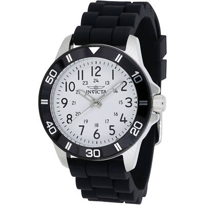 Invicta Women's Watch Pro Diver Quartz White Dial Black Silicone Strap 43630