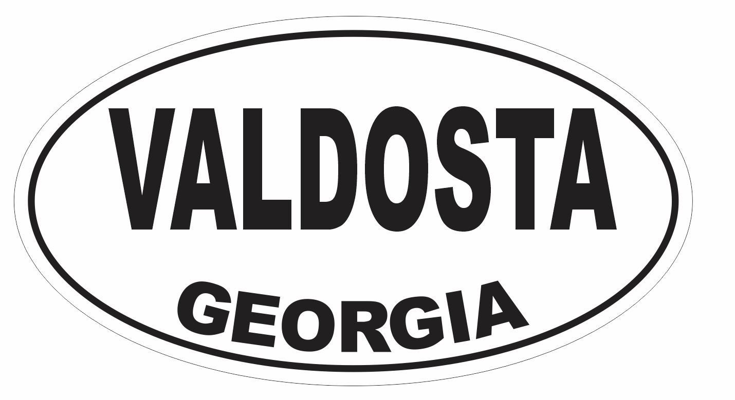 Valdosta Oval Bumper Sticker or Helmet Sticker D2968 Euro Oval