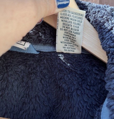 LL Bean Women's 1/4 Snap Sweater Knit Fleece Pullover Hi Pile Sz S Teal Blue - Picture 5 of 10