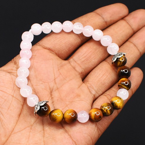90 Cts Natural Rose Quartz \u0026 Tiger Eye 